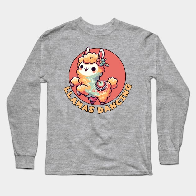 Dancing Llama Long Sleeve T-Shirt by Japanese Fever